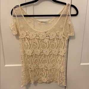 Cream Crochet Top